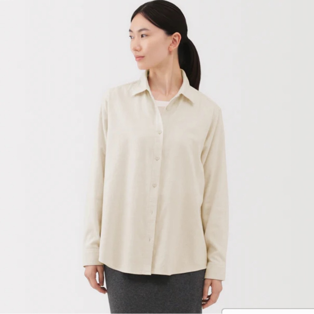 Muji Flannel Button-Down Shirt
